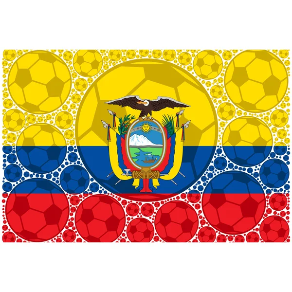 Pelotas de fútbol Ecuador — Archivo Imágenes Vectoriales