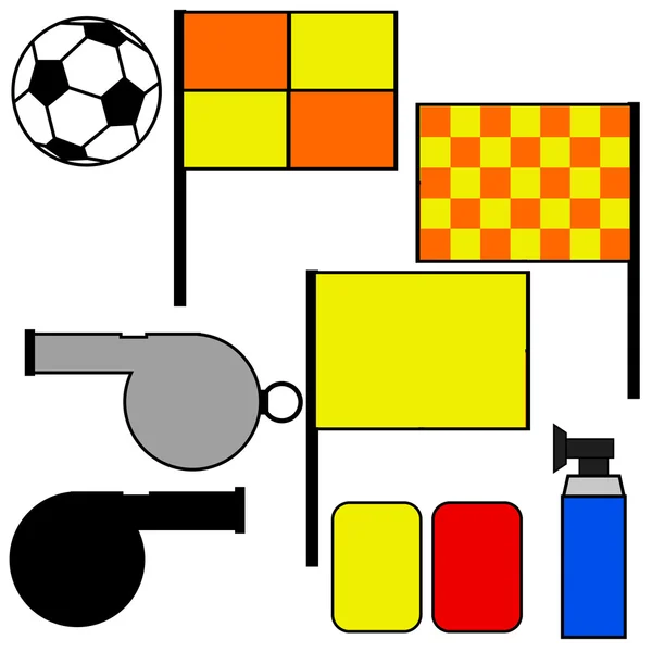 Hilfsmittel für Fußballschiedsrichter — Stockvektor