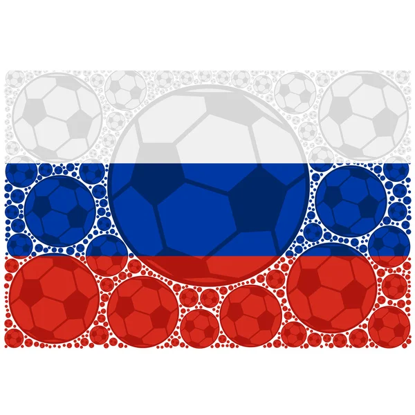 Russia soccer balls — Stock Vector