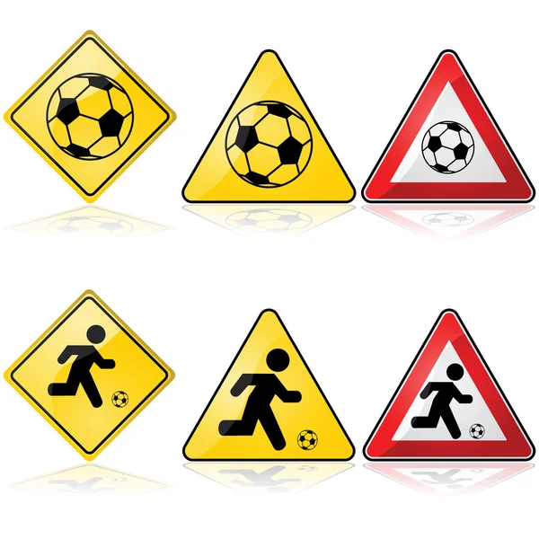 Soccer signs — Stock Vector