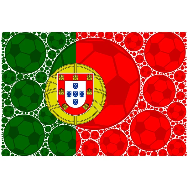 Balles de football Portugal — Image vectorielle
