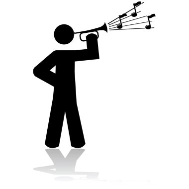 bir işaret borusu oynama