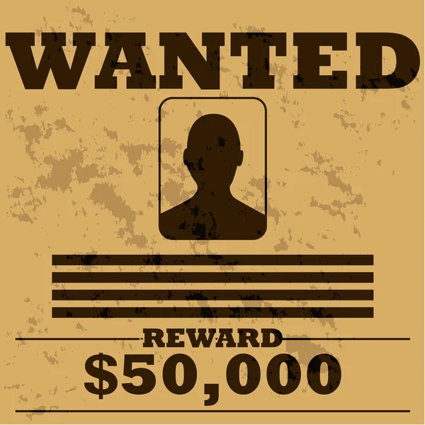 Wanted poster — Stock Vector