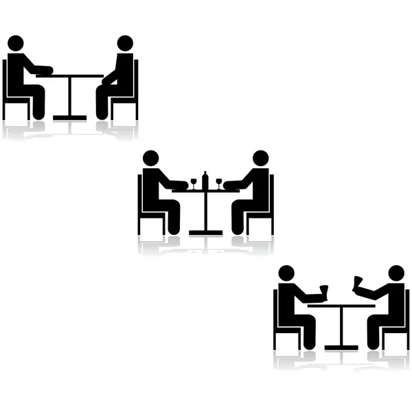 Table meetings — Stock Vector