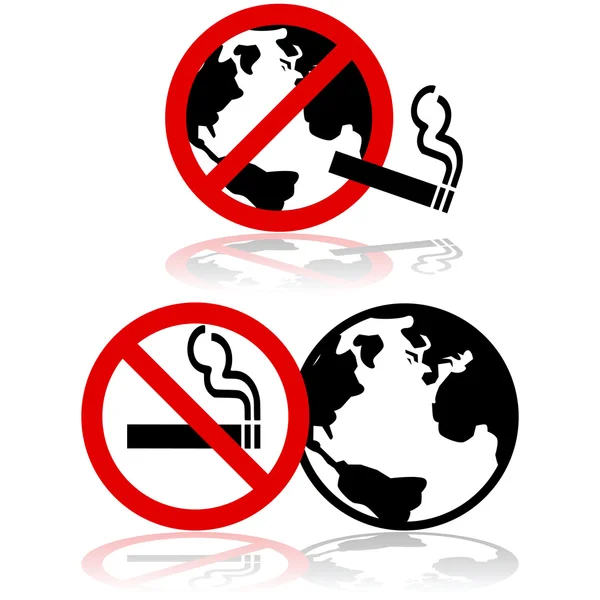 Global no smoking — Stock Vector