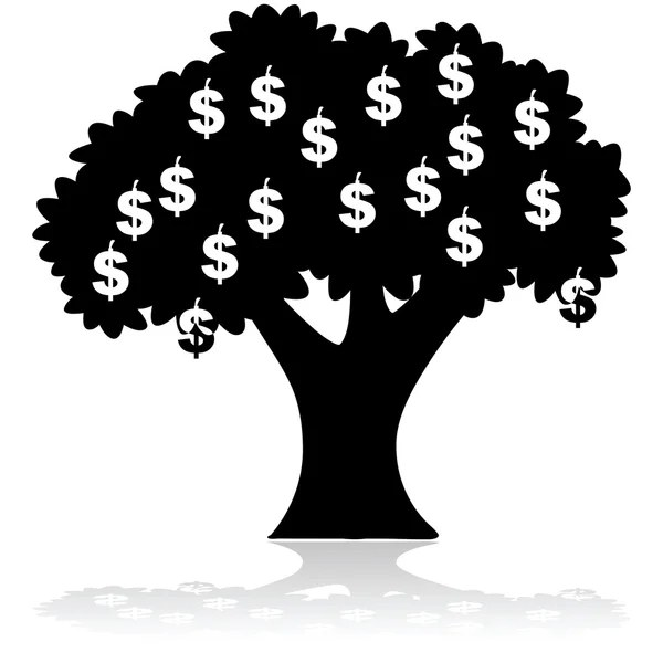 Money growing on tree — Stock Vector