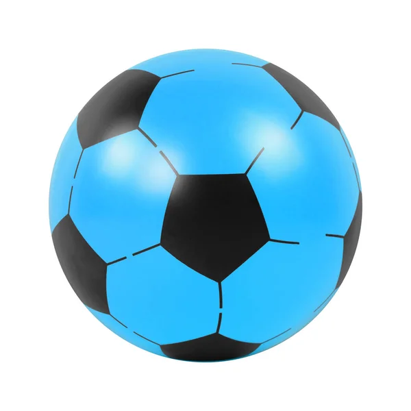 Zabawki Niebieska Czarna Piłka Izolacja Białym Tle — Zdjęcie stockowe