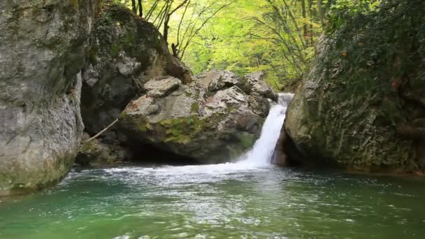 Agua de cascada limpia — Vídeos de Stock