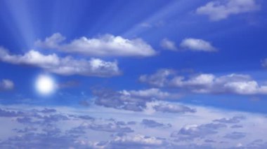 Beyaz kabarık bulutlar