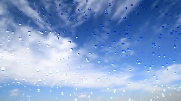 Weiße flauschige Wolken — Stockvideo