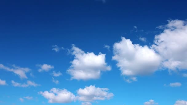Białe puszyste chmury — Wideo stockowe