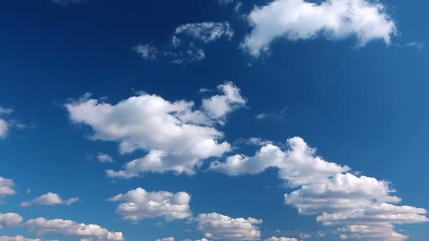 White fluffy clouds — Stock Video