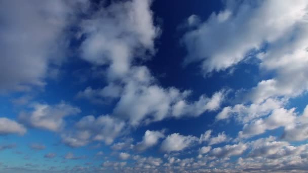 Nubes blancas esponjosas — Vídeo de stock