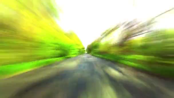 Car rides road — Stock Video