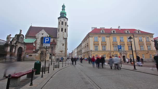 Menschen gehen Straße — Stockvideo