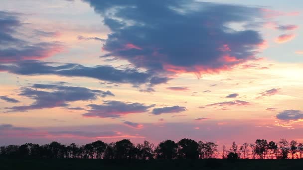 Céu do pôr do sol — Vídeo de Stock