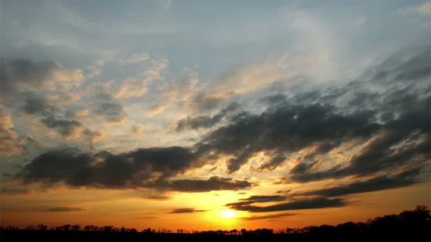 Solnedgång himlen — Stockvideo