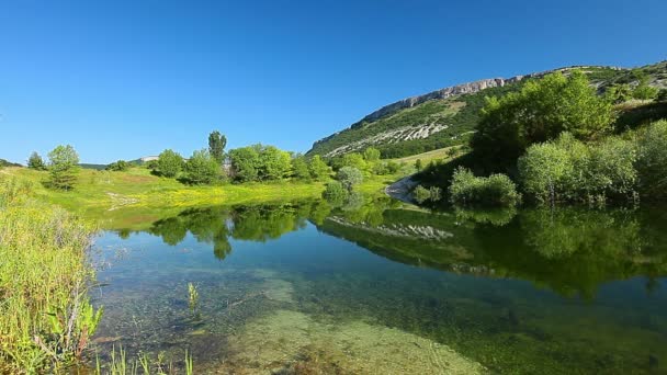 Zomer bergen landschap — Stockvideo