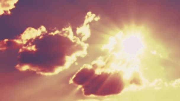 日落背景下的天空和云彩 — 图库视频影像