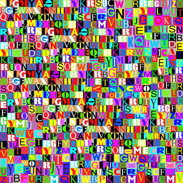 Absztrakt kollázst a színes betűk — Stock Fotó