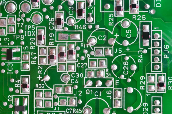 Fragment der elektronischen Platine — Stockfoto