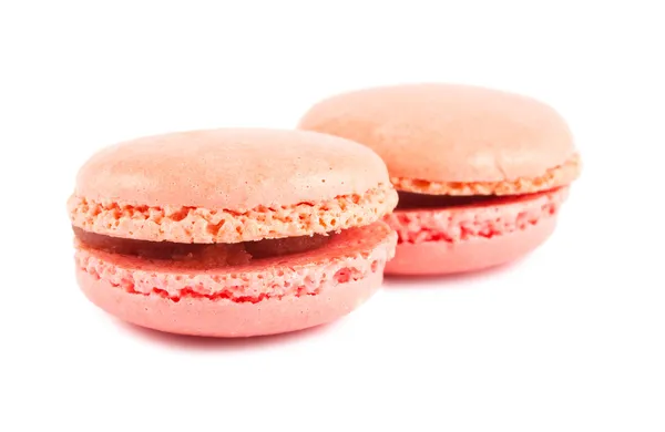 Dos macarrones rosados — Foto de Stock