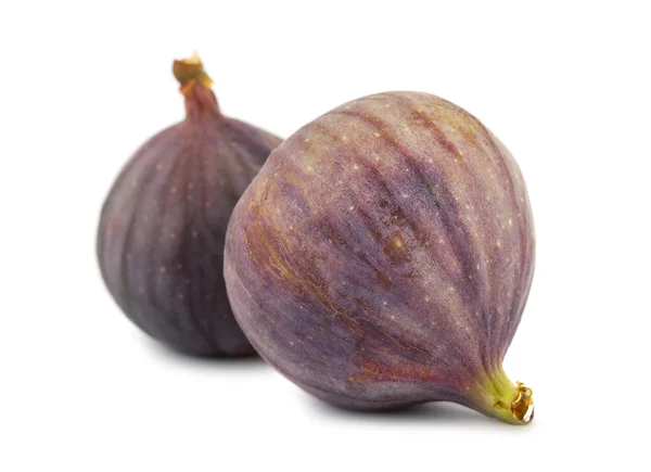 两个成熟的紫色无花果水果 — 图库照片