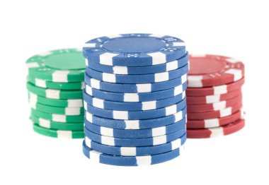 üç deste poker fişleri