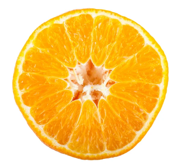 一半成熟橘 — 图库照片