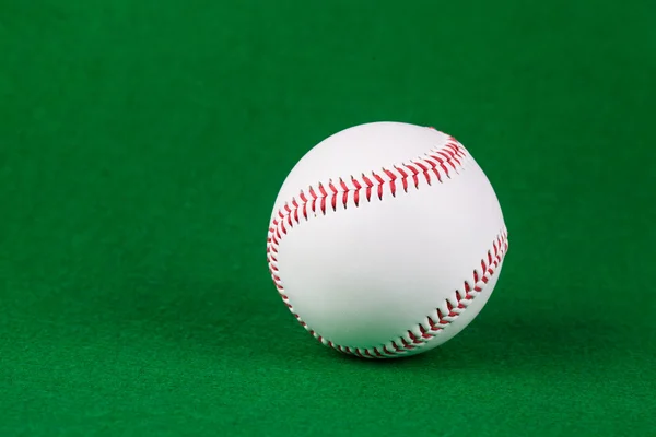 Baseball softball on green background — Stock Photo, Image