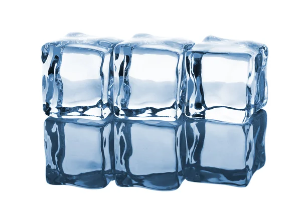 Three ice cubes in row — Stock Photo, Image