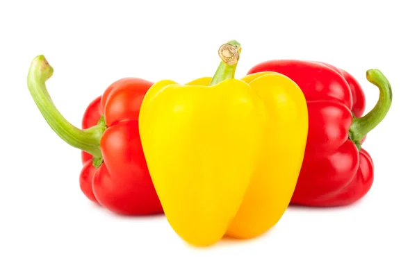 Färsk söt röd och gul paprika — Stockfoto