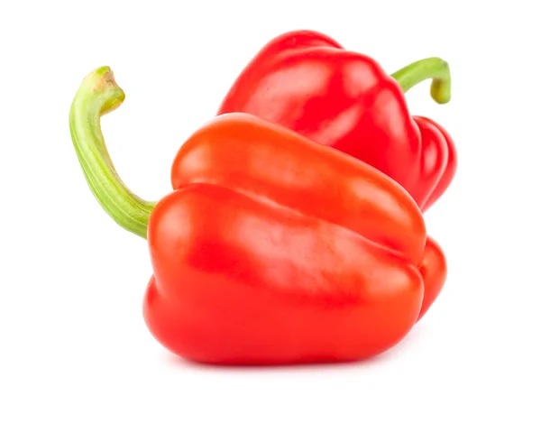 Pair of sweet red peppers — Stock Photo, Image