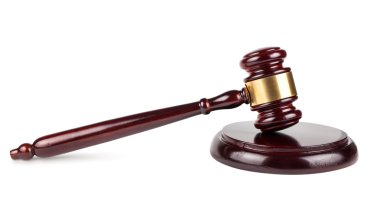 Gavel Beyaz Arkaplanda İzole Edildi