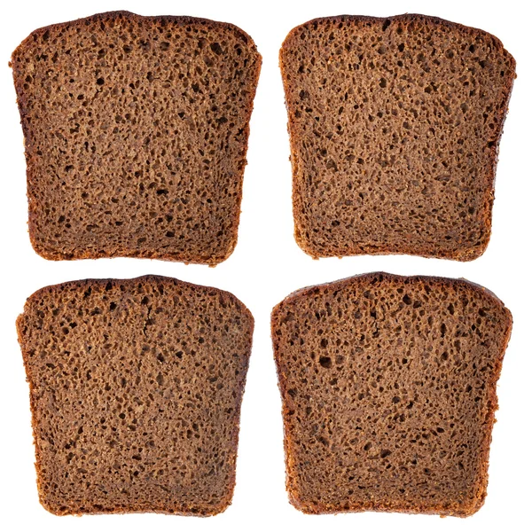 Black rye bread slice — Stock Photo, Image