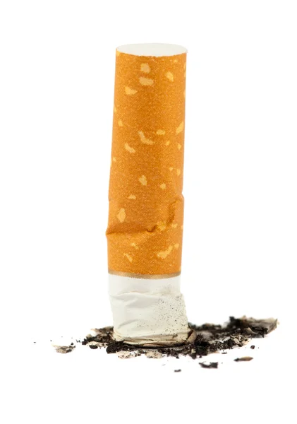 Cigarette butt with ash — Stock Photo, Image