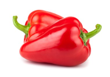 Olgun kırmızı tatlı biber çifti