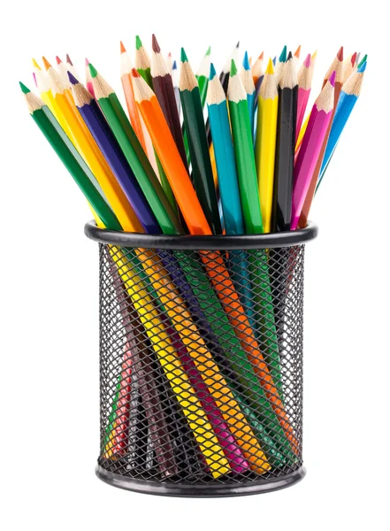 Pencils in container — Stock Photo, Image
