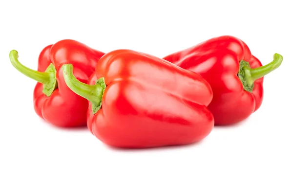 Tre peperoni rossi maturi — Foto Stock