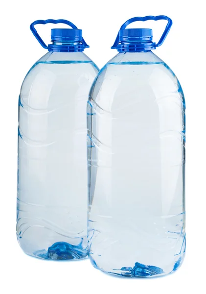 Paar grote flessen water — Stockfoto