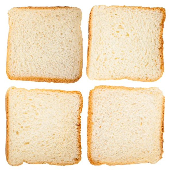 Quatro fatias de pão — Fotografia de Stock