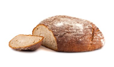 taze dilimlenmiş çavdar ekmeği yuvarlak