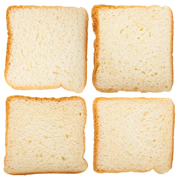 Collection of slices of fresh bread — Stock Photo, Image