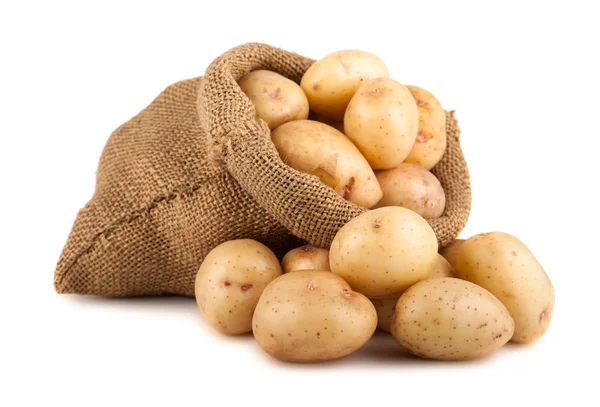 Kartoffeln im Sack — Stockfoto