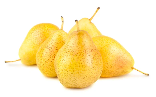 Five ripe yellow pears — Stock Photo, Image