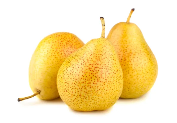 Three ripe yellow pears — Stock Photo, Image