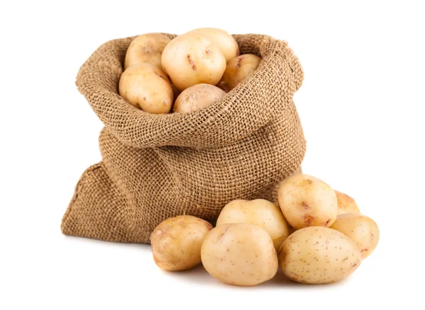 Kartoffeln im Sack — Stockfoto