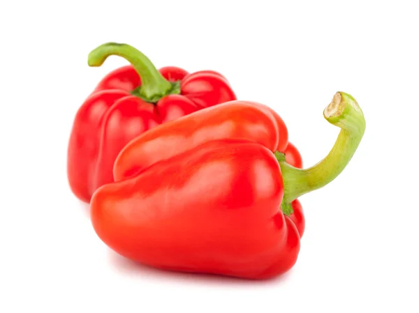 Két vörös érett paprika — Stock Fotó