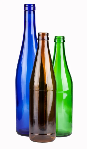 Tres botellas vacías — Foto de Stock