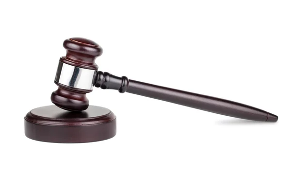 Judges brown wooden gavel — Stock Photo, Image